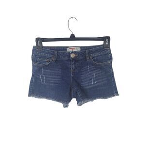T Five Denim Shorts Juniors 5 Low Rise Raw Hem Distressed Summer